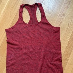 Red lululemon swiftly tank top